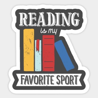 Book Lover T-Shirt Reading Is My Favorite Sport Reader Sticker